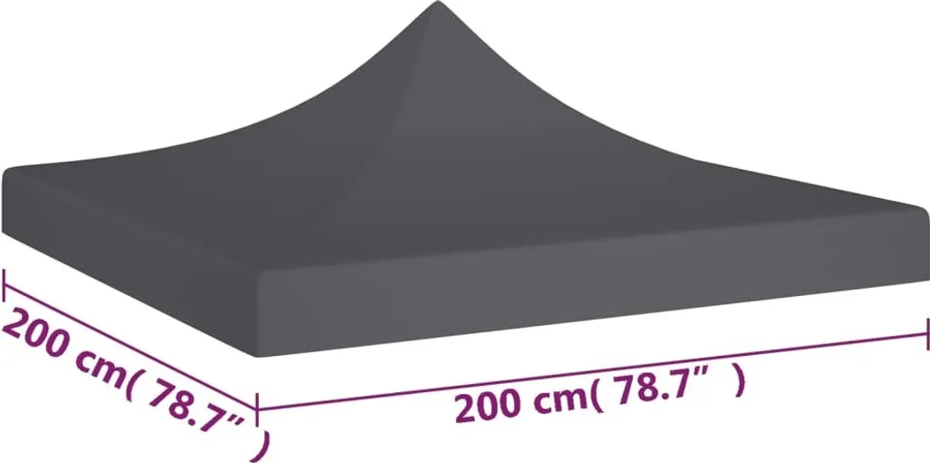 Toit pour barnum 2x2 m anthracite idéal pour réception et réception - 5