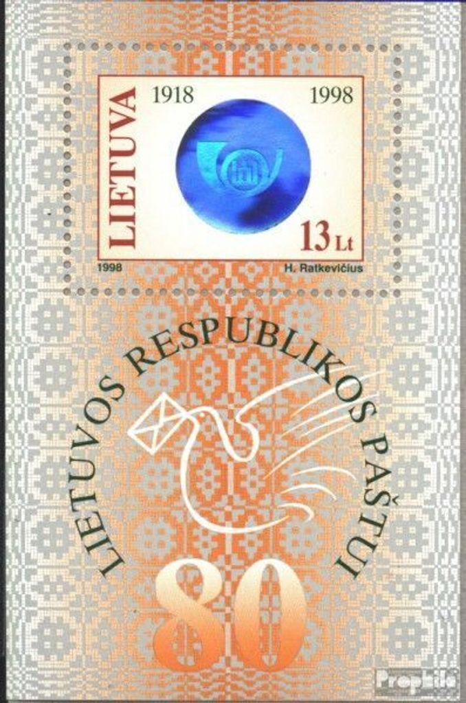 Briefmarken Litauen 1998 Mi Block14 (kompl.Ausg.) mit Produktbild 