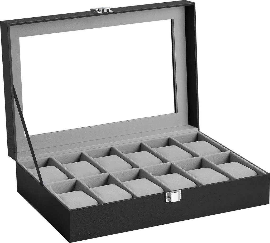 Offerta Scatola Porta Orologi 12 Posti Valora JWB12BK Nera