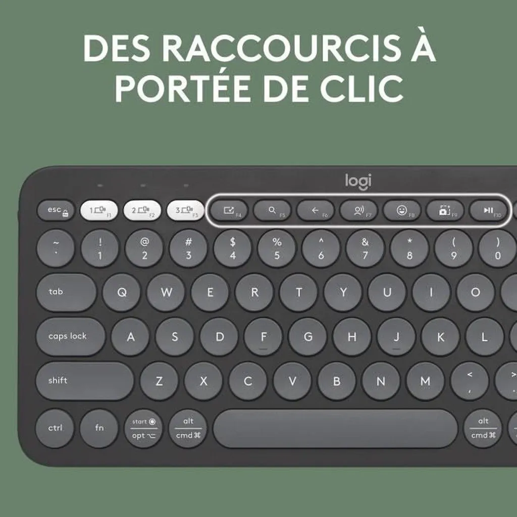 Clavier sans fil Logitech Pebble Keys 2 K380S compact et léger - 4