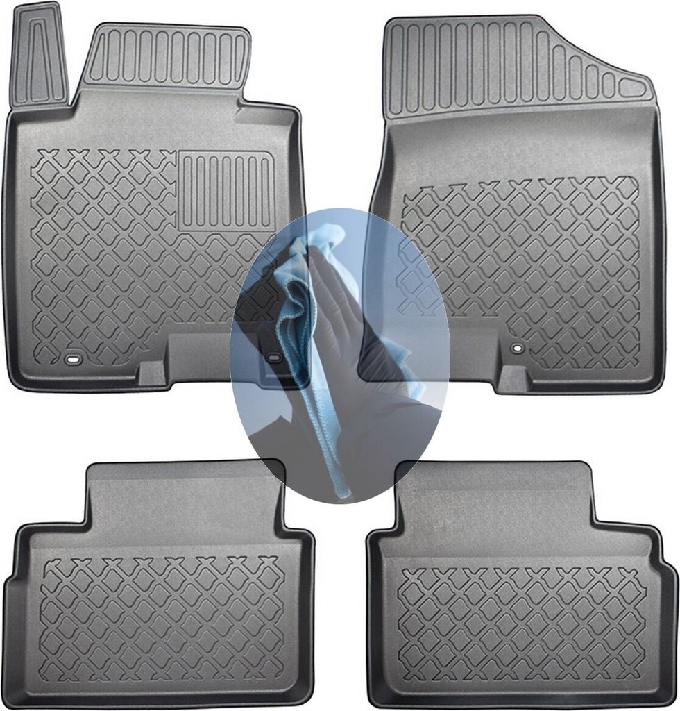 Z518650 TPE-Gummifußmatten kompatibel mit Kia Cee'd Ceed 2WD Vorderradantrieb 2 JD Schrägheck Hatchback 5-türer 2012-2018