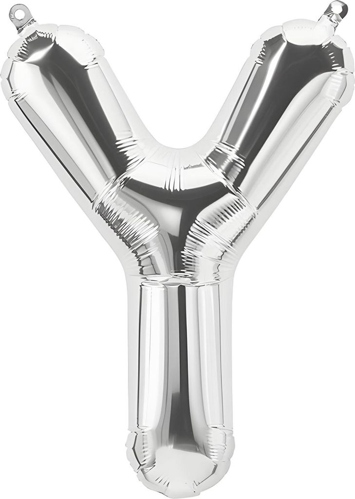 Balon foliowy litera Y, srebrny, ok. 80 cm, do napełniania Zdjęcie produktu 