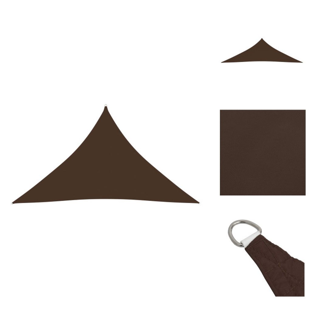 vidaXL Sonnensegel Oxford-Gewebe Dreieckig 5x5x6 m Braun - Sonnenschirme & Sonnenschutze