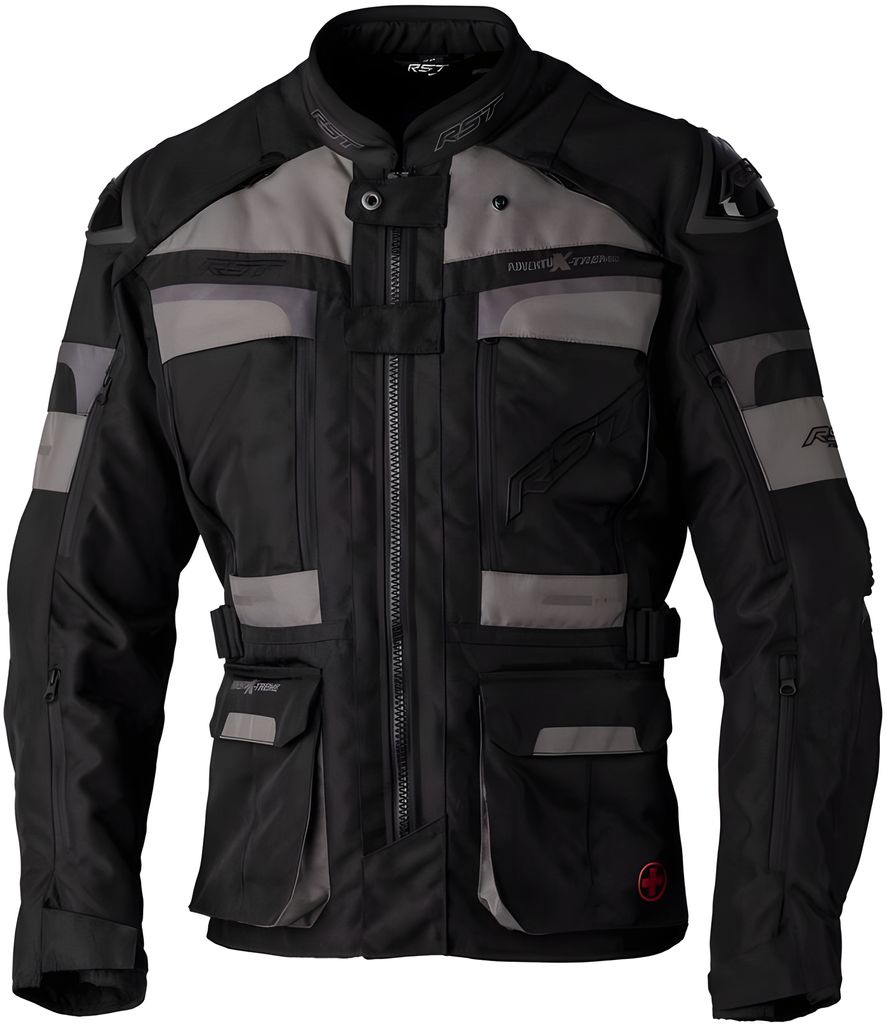 RST Pro Series Adventure-Xtreme Motorrad Textiljacke, schwarz/grau, XL