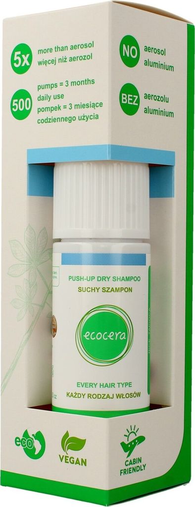 ECOCERA PUSH-UP Dry Shampoo - Trockenshampoo für alle Haartypen, 15 g
