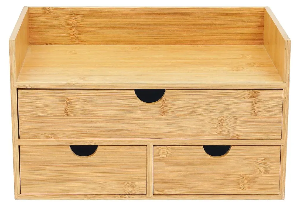 Rangement de bureau en bambou pour organiser vos fournitures et papiers