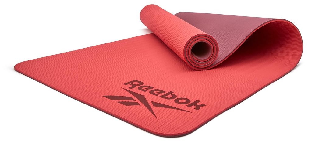 Reebok Yogamatte, 6mm, doppelseitig, Rot