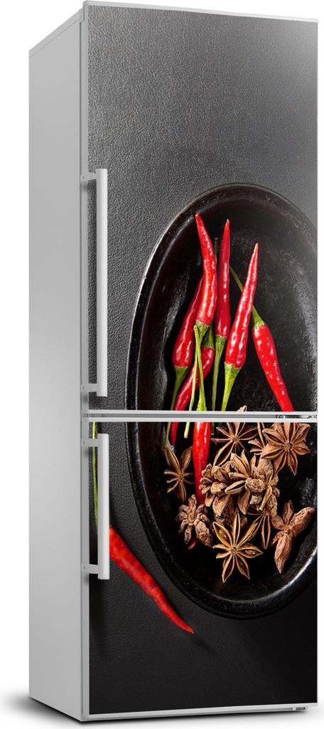 Tulup Kühlschrankdekoration - 70x190 cm - Aufkleber auf dem Kühlschrank - Peperoni