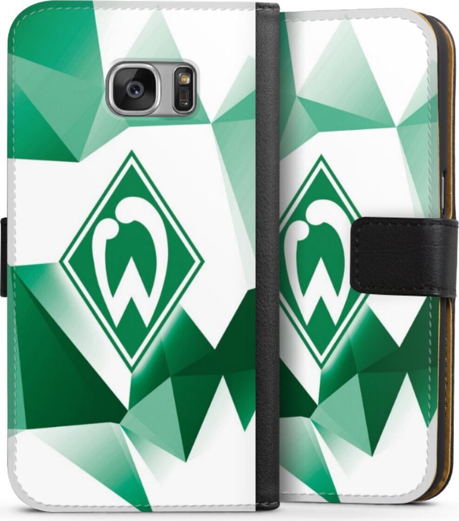 DeinDesign Klapphülle für Samsung Galaxy S7 Handytasche Lederhülle Tasche Offizielles Lizenzprodukt SV Werder Bremen Tarnmuster