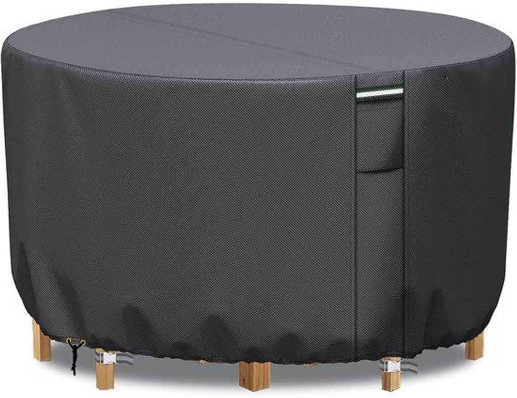 Ibenzoa Schutzhülle für Gartenmöbel – wasserdicht, UV-beständig & reißfest für runde Tische Ø102 x 71 cm (4–6 Pers.), 600D Oxford mit ...