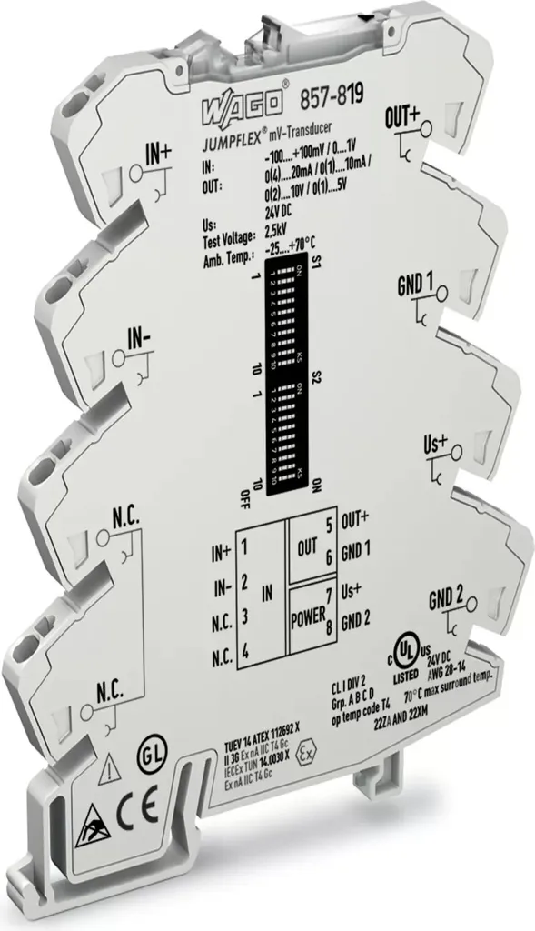 Éliminez les Boucles de Masse avec le Transmetteur WAGO 857-819 mV