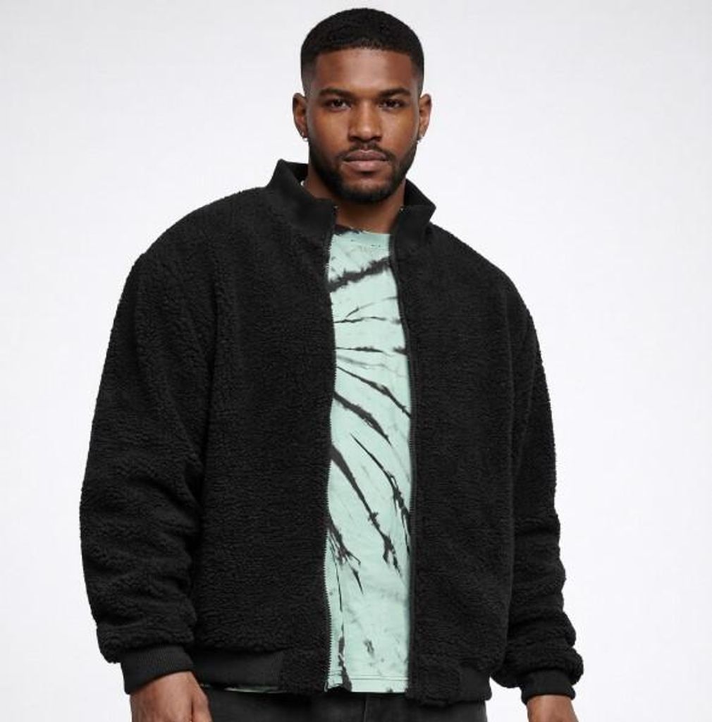 Urban Classics Boxy Sherpa Jacket czarna - L Zdjęcie produktu 