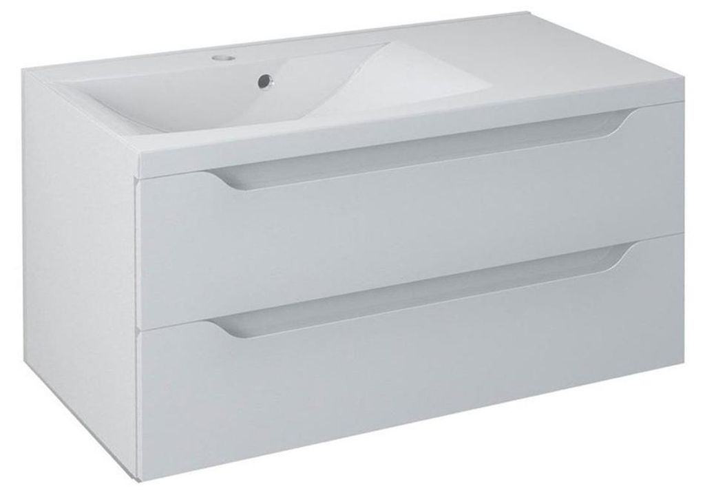 Sapho WAVE Unterschrank 90x45x48cm, weiß, links
