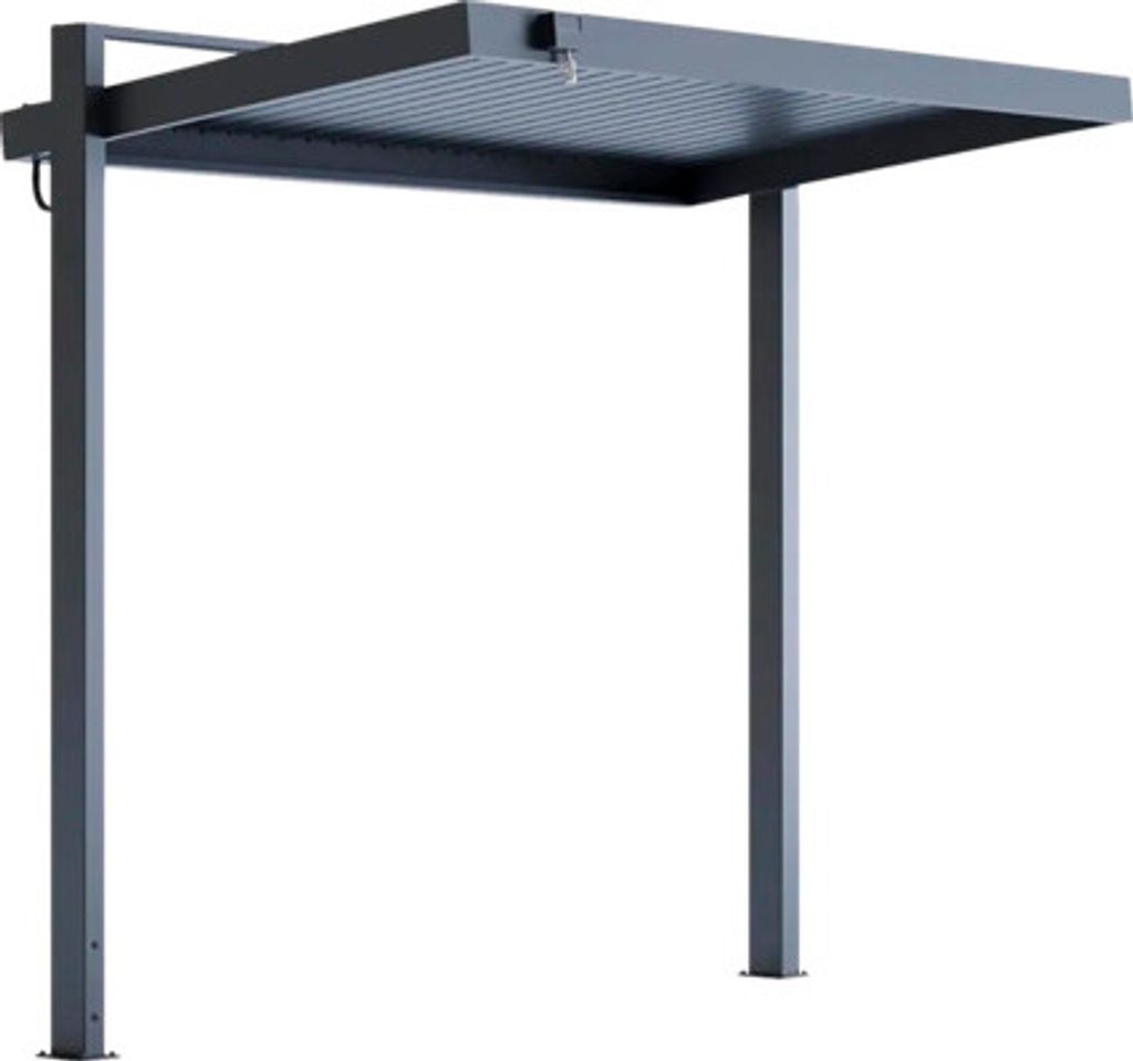 Abri barbecue Rojaplast en aluminium avec toit ouvrant Image du produit 