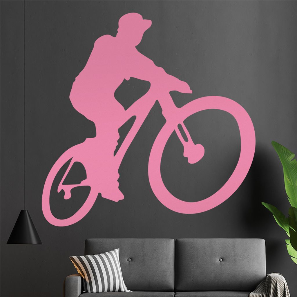 KIWISTAR BMX - Fahrer Silhouette fahren springen Wandtattoo in 6 Größen - Wandaufkleber Wall Sticker