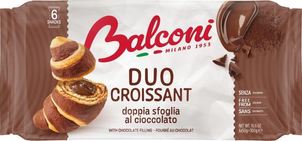 Duo Ciocco Schokoladen-Croissant 6 Stk. 300g - Balconi Produktbild 