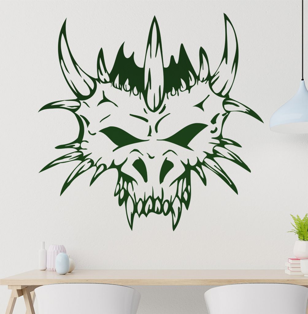 Skelettkönig Wandtattoo in 6 Größen - Wandaufkleber Wall Sticker - Dekoration, Küche, Wohnzimmer, Schlafzimmer, Badezimmer