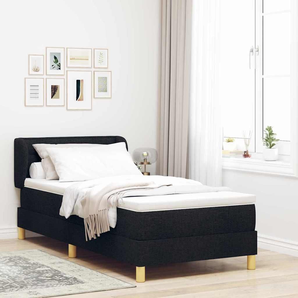 Maison Exclusive - Boxspringbett mit Matratze Schwarz 100 x 200 cm Stoff