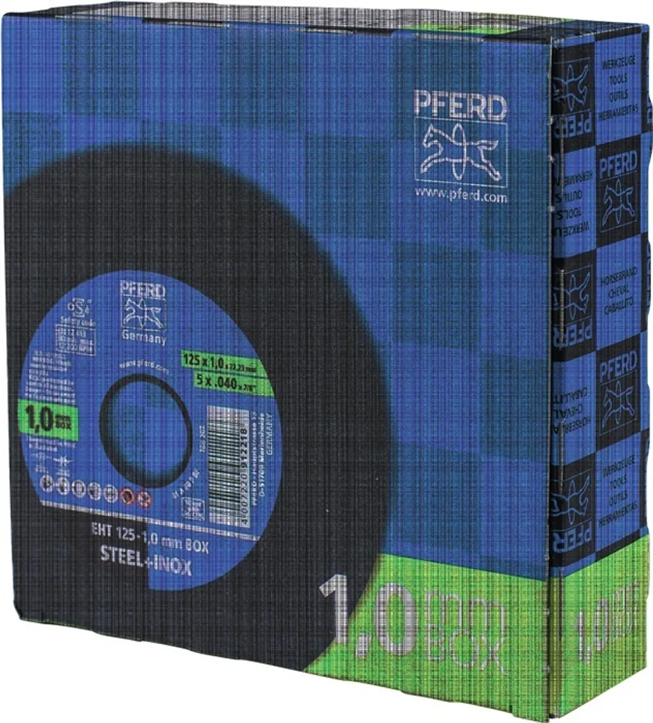 Disco da Taglio PFERD STEELOX 125x1mm INOX - Box 25 Pezzi Professionale