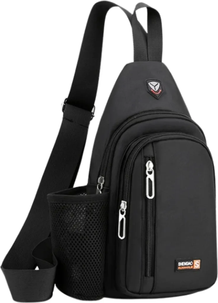Zaino Sportivo Uomo Camerazar Nero Impermeabile Tracolla
