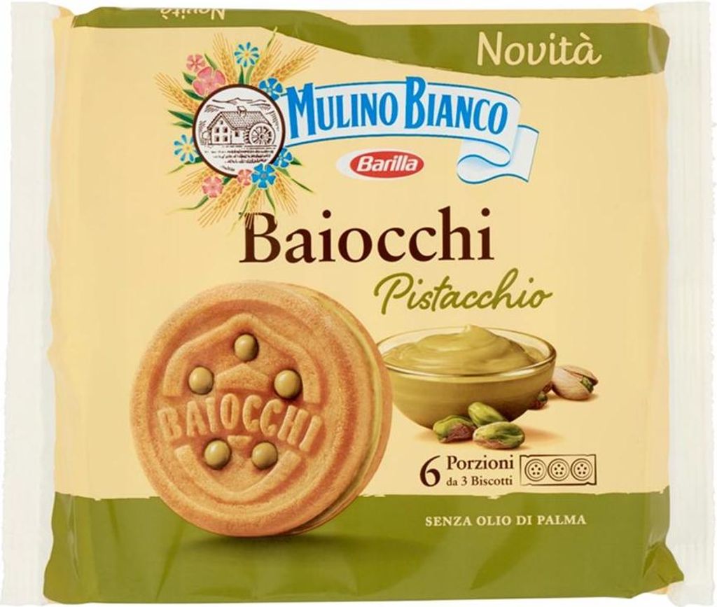 Mulino Bianco Baiocchi Pistacchio 168 g italské sušenky s Obrázek produktu 