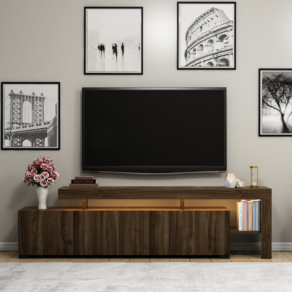 Skye Decor, Beliz - Walnut, TV-Schränke, Nussbaum, 192 x 53 Produktbild 