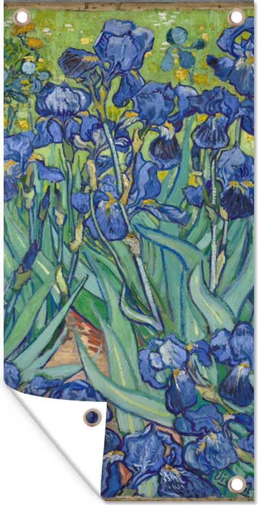 MuchoWow 40x80 cm Outdoor-Poster Gartendeko Sichtschutz Garten Poster für den Garten Schwertlilien - Vincent van Gogh