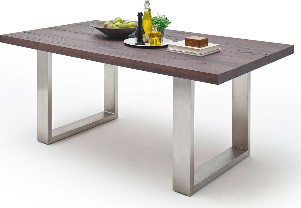 Esszimmertisch Küchentisch Esstisch Massivholztisch Tisch "Castello I" 180x100 cm Eiche/Verwittert