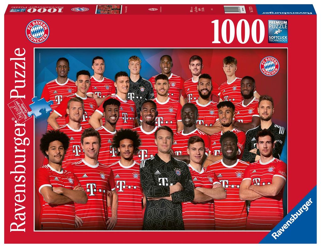 Ravensburger Puzzle 17127 - FC Bayern Saison 2022/2023 - 1000 Teile FC Bayern München Puzzle für Erwachsene und Kinder a