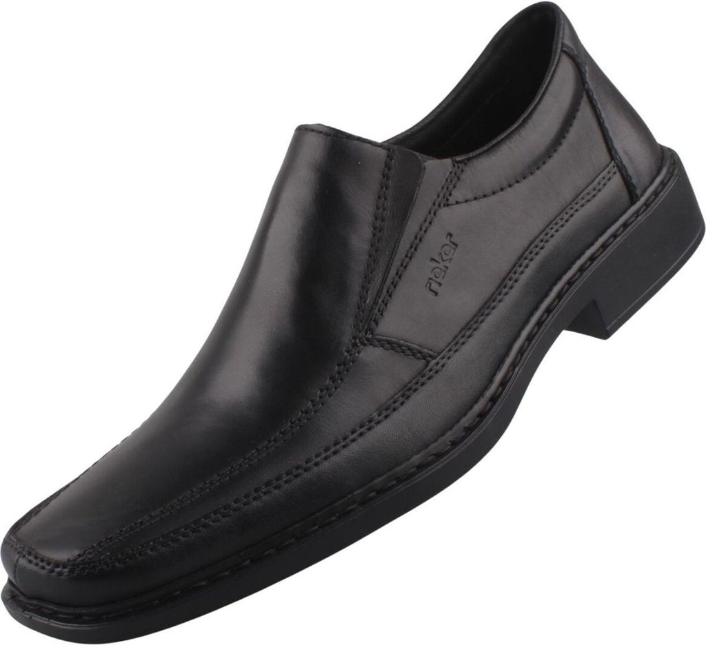 Rieker mocassini business da uomo in pelle nera - extra Immagine del prodotto 