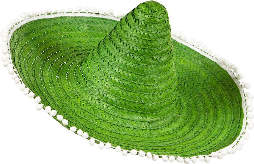 Sombrero 50cm mit Bommeln grün Produktbild 