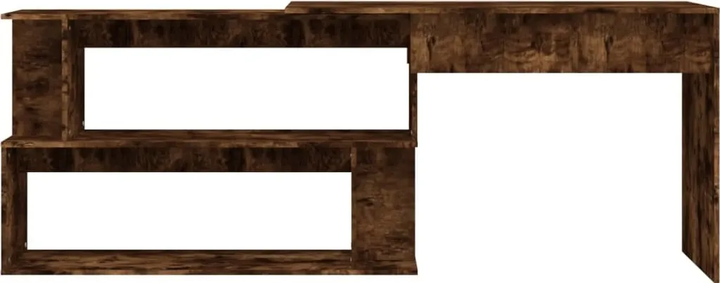 vidaXL Scrivania ad angolo in rovere affumicato 200x50x76 cm in legno - Scrivania ad angolo - Scrivania - Scrivania per ufficio - 5