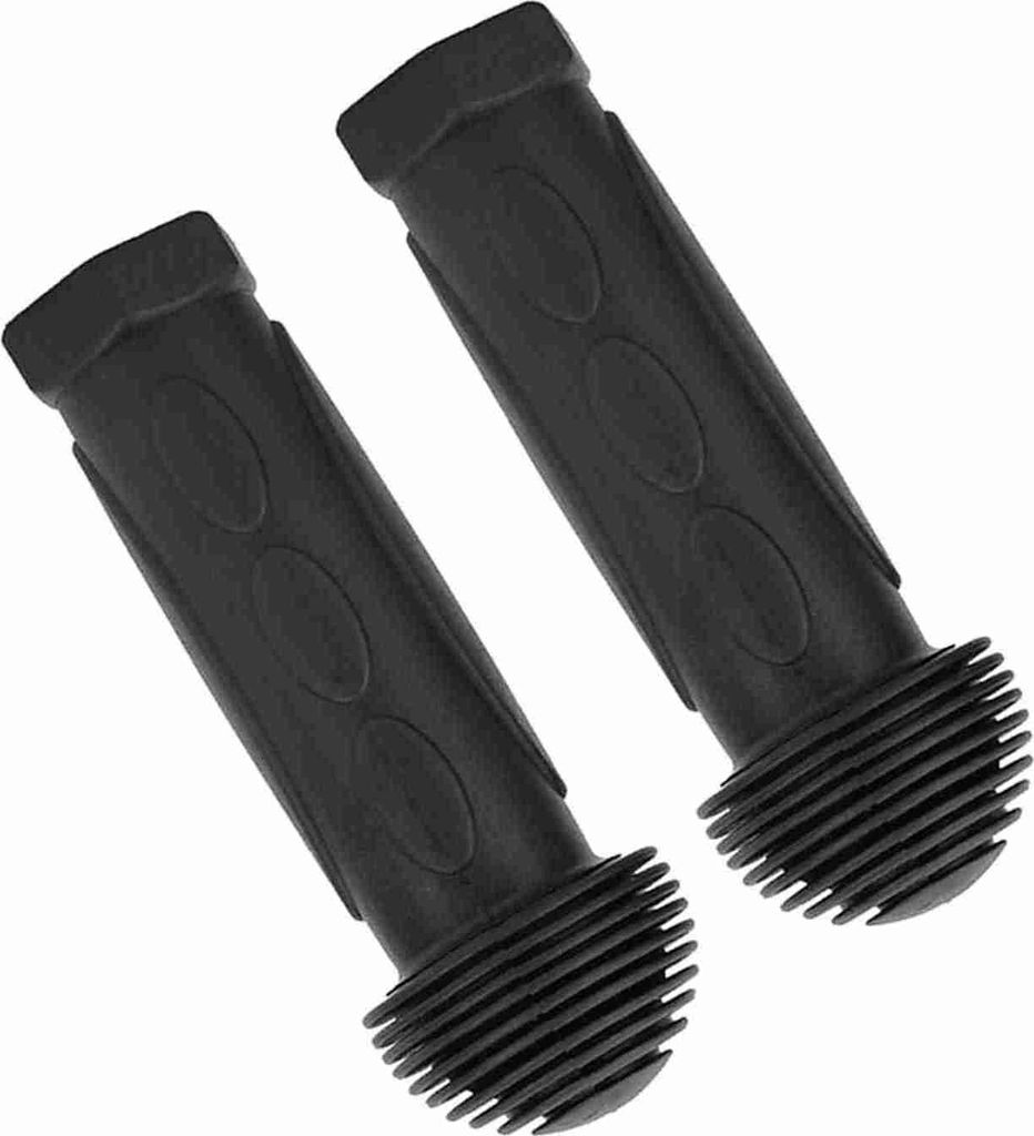 2 Stück Kinder Fahrradgriffe, Anti-Rutsch Gummibeschichtung, Kunststoff Lenkergriffe für Dreiräder und Roller, Schwarz