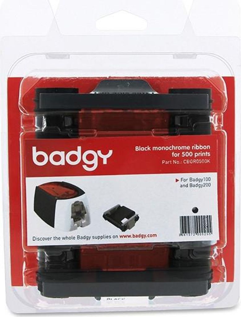 Páska Evolis monochromatická čierna 500 výtlačkov Badgy Obrázok produktu 