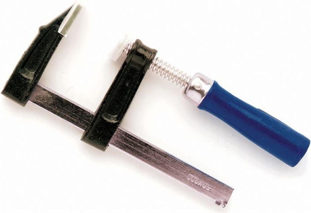 Toolland Schraubzwinge Bastler, Spannzwinge, Spanner, F-Zwinge, Klemme, Einhandzwinge für