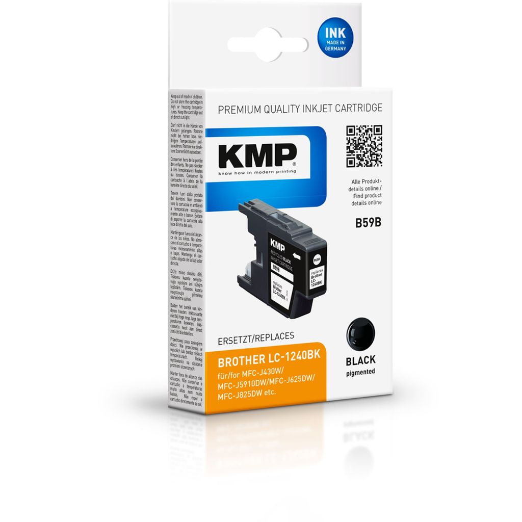 KMP Patrone Brother LC-1240Bk black 600 S. B59B