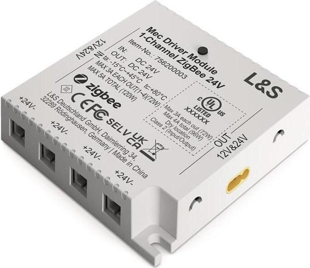 Funktionsmodul Mec Driver 1 Kanal,4 LED Ausg.24V DC L.73,6mm L&S
