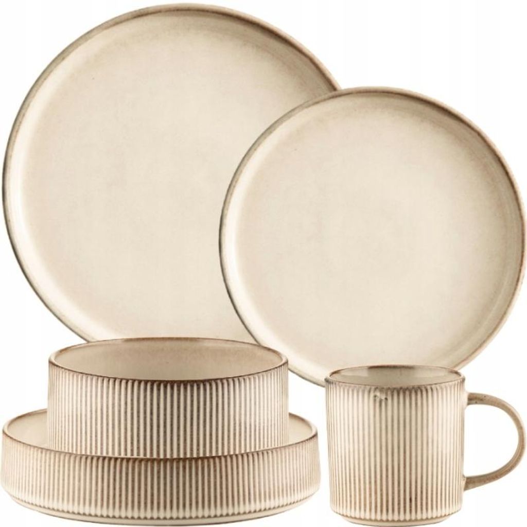 Tafelservice Florina Evia 30-teilig Porzellan creme für 6 Produktbild 