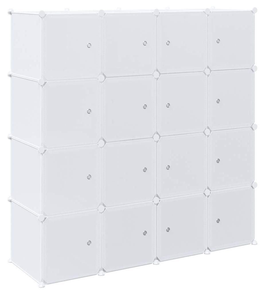 vidaXL Sistema di scaffalatura con 16 cubi e aste di Immagine del prodotto 