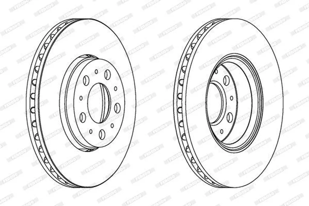 Disque de frein pour conduite sécurisée Volvo XC70 et S60 FERODO DDF1163C