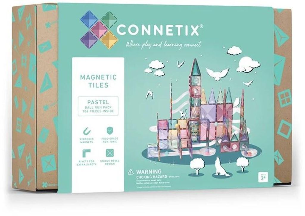 Connetix Carreaux magnétiques Brick Lane pastel 106 pièces Image du produit 