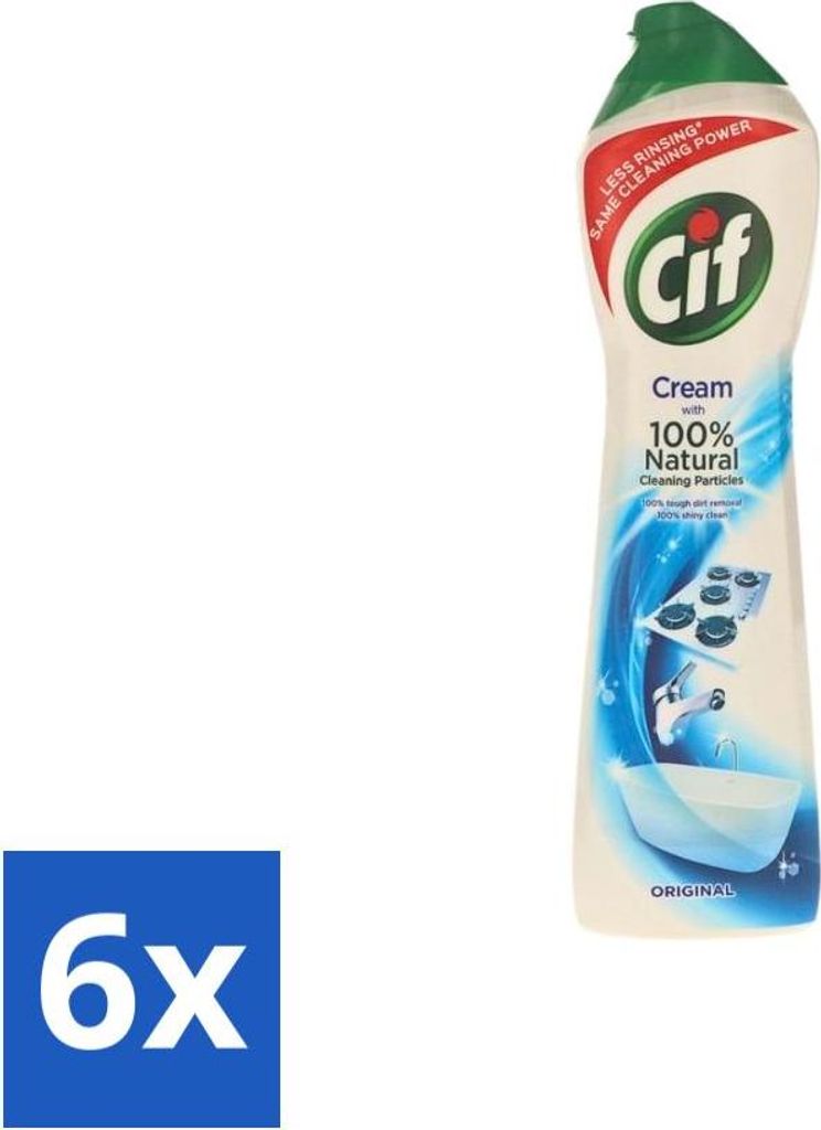 Cif – Bad & Küche – Creme – Entfernt hartnäckigen Schmutz – 500 ml - Vorteilspack - 6 Stücke