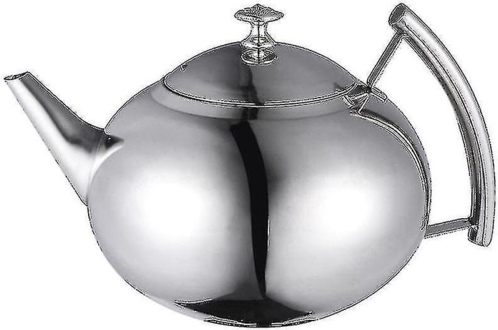Verdickte Teekanne, Wasserkocher im kreativen Liner-Design, Teekanne aus Edelstahl 304 mit Filter (1,0 l)