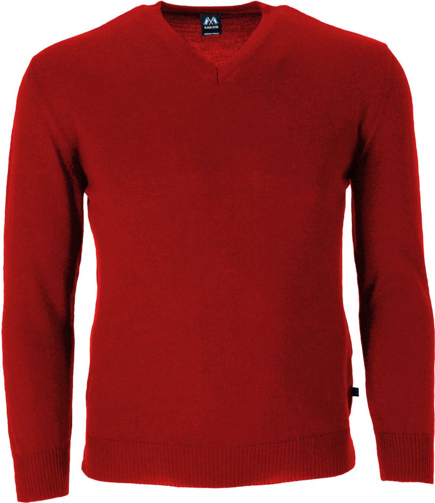 Blauer Peter - leichter Merino-Pullover - Uni - V-Ausschnitt - Langarm - 10 Farben
