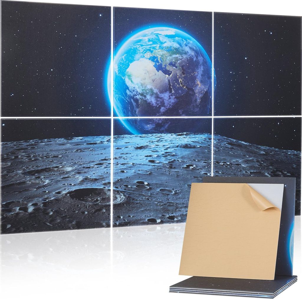 Akustikpaneele 6er-Pack - Akustik Wandpaneele selbstklebend - Größe 180 x 120 x 1 cm je Paneel - Schallabsorbierend & Schalldämmend - Dekorativ ...