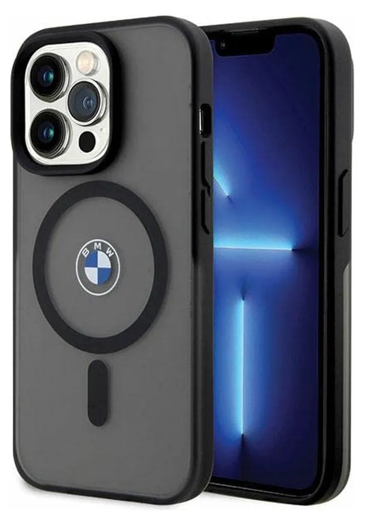 Coque BMW Magsafe iPhone 14 Pro Max Noire Rigide Signature Premium