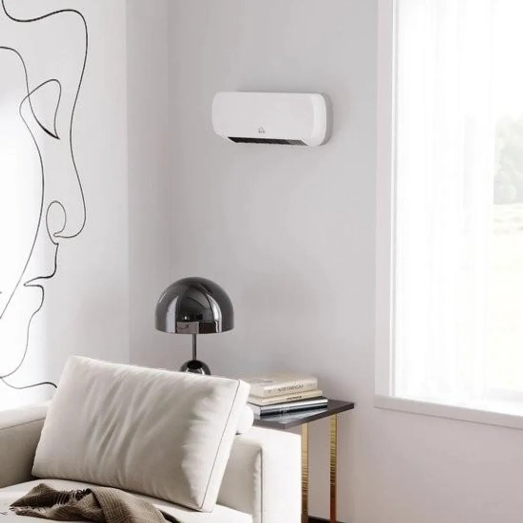 Radiateur Céramique Mural PTC 2000W avec Télécommande - 45 x 18,6 cm