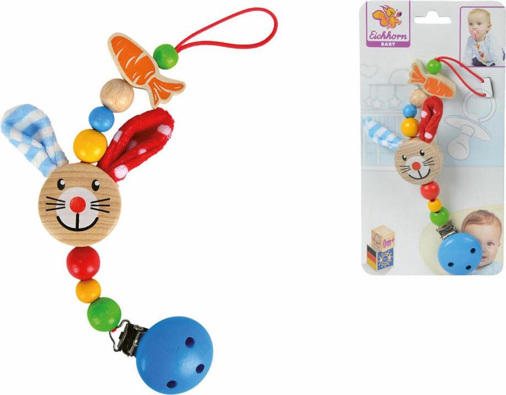 Eichhorn Baby Schnullerkette mit Clip, Schnullerband, Immagine del prodotto 
