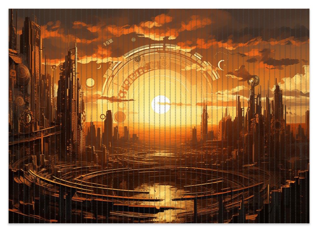 Wallario Duschmatte Antirutschmatte Badmatte Fußmatte Sonnenportal in die Zukunft, Größe ca. 70 x 50 cm