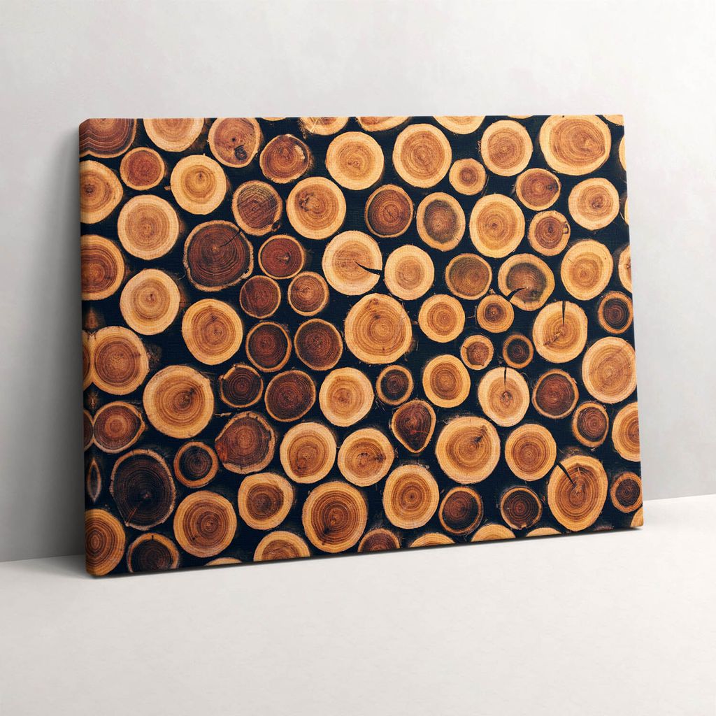 Holz, Baumstümpfe – Leinwandbild Wandbild – 80x60 cm – Leinwandbilder – Wandbilder – Schlafzimmer – Flur